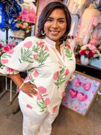 Poplin Puff Top