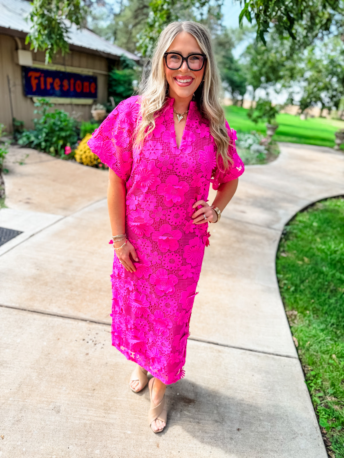 Leighton Magenta Dress