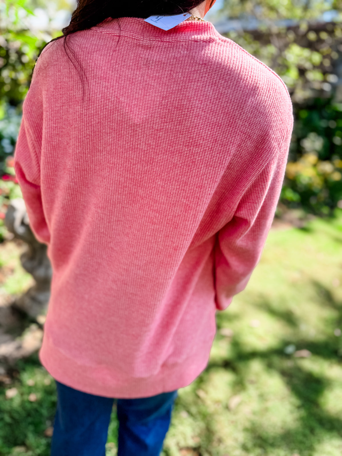Cozy Day Waffle Pullover - Cross