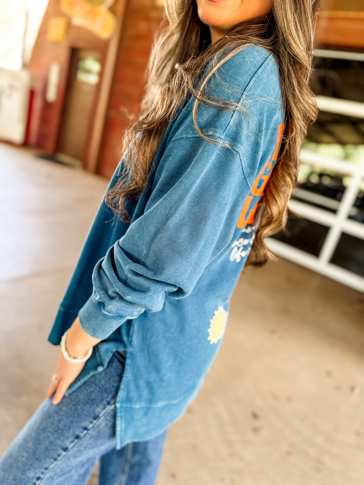 It's a Good Life Pullover- Deep Ocean
