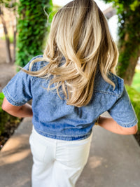 Washed Denim Top