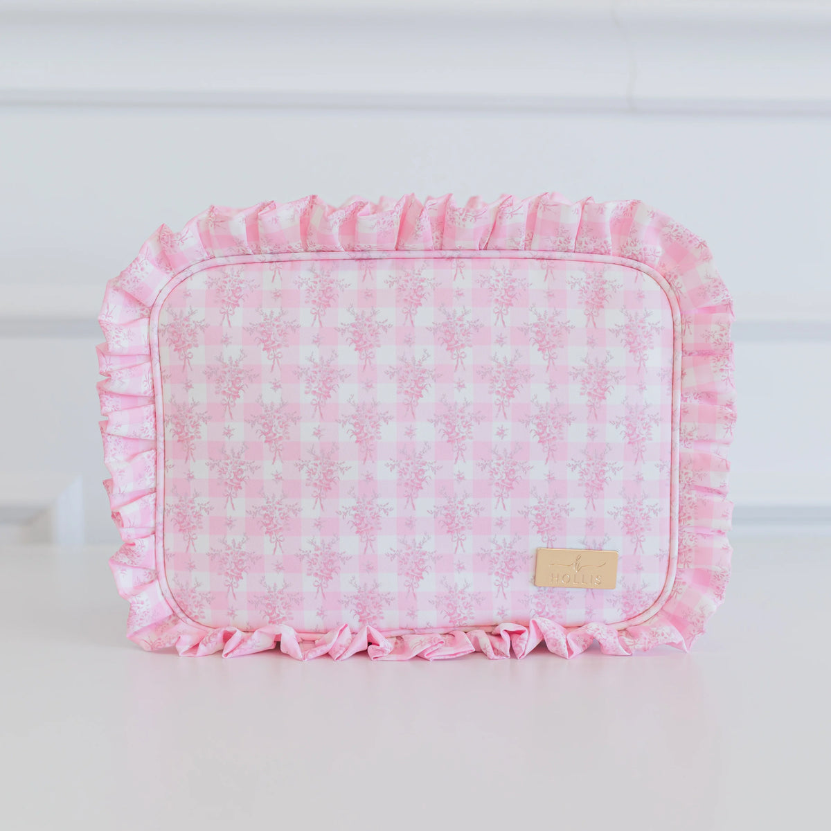 Ruffled Nylon Pouch XL