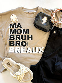 Breaux Taupe High Low Long Sleeve Top