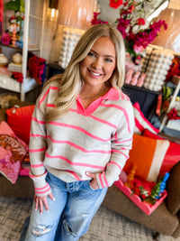 Daisy Striped Sweater
