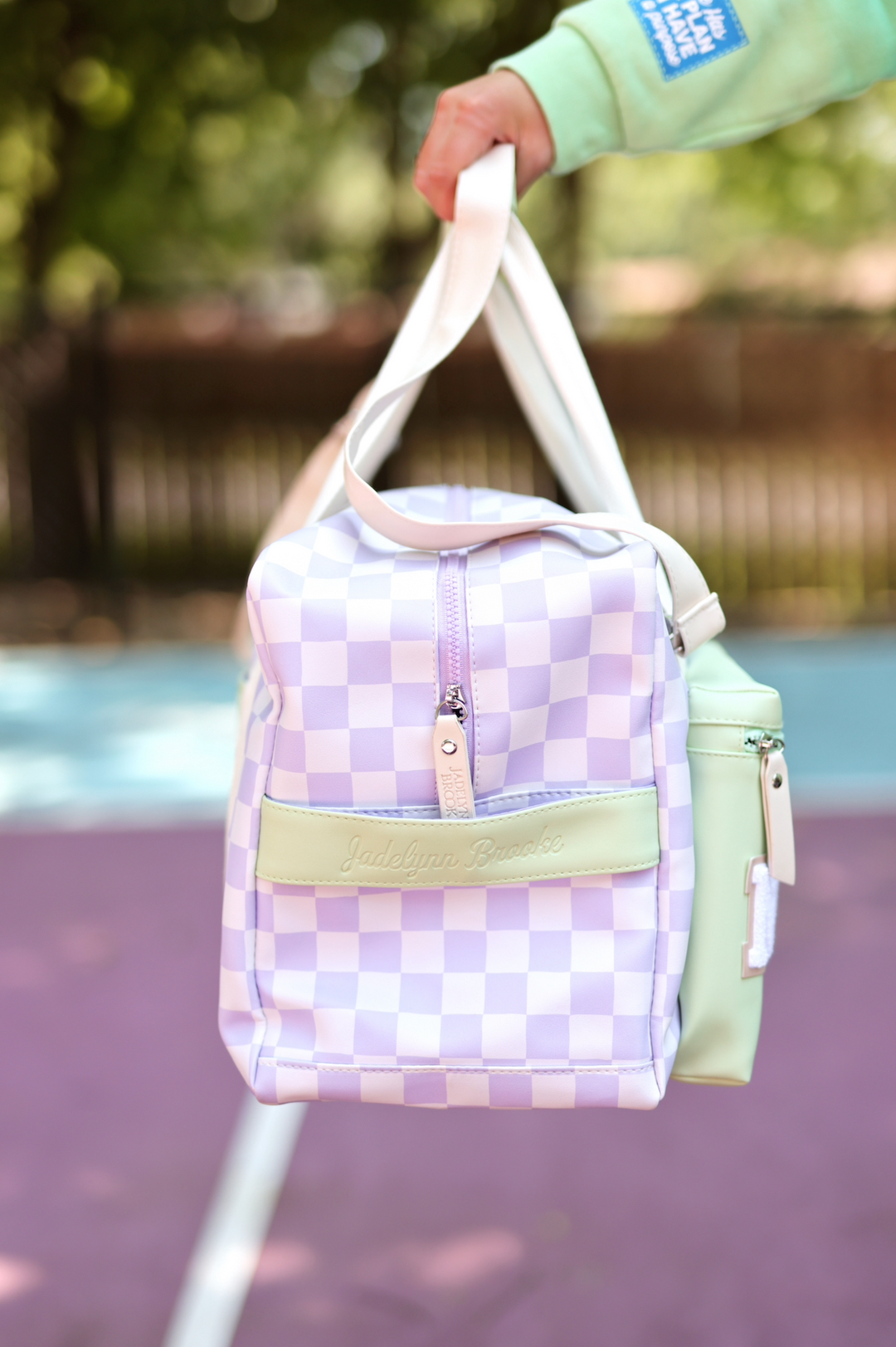 Duffle Bag - Daydream Checkered (Lime/Lilac/Cream)