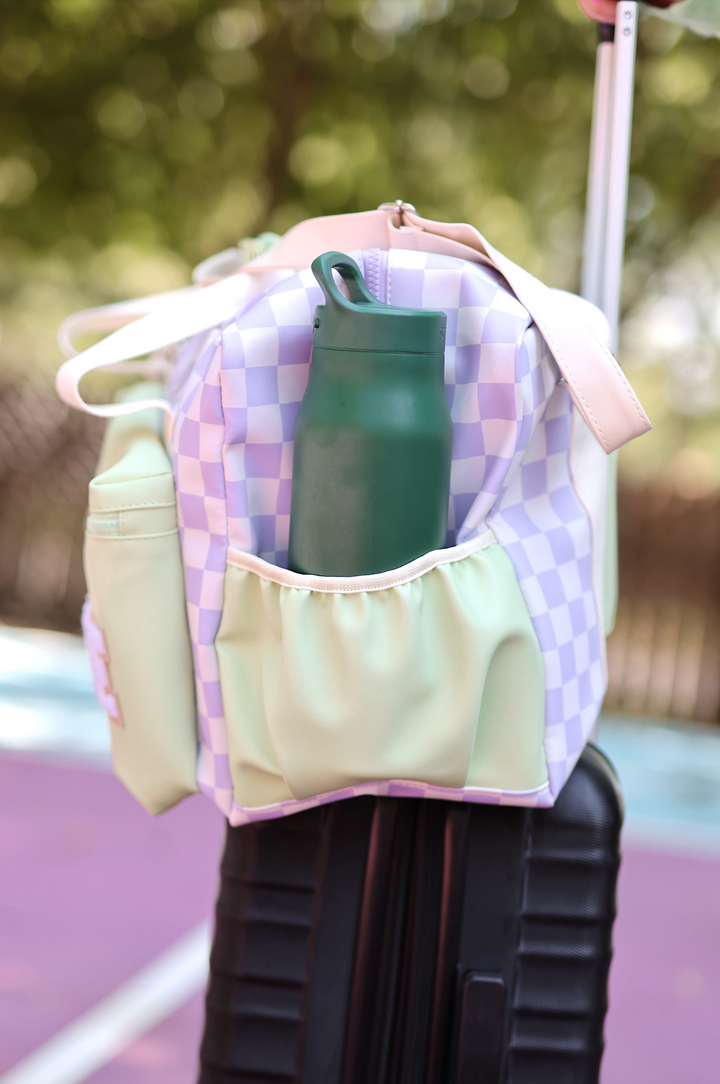 Duffle Bag - Daydream Checkered (Lime/Lilac/Cream)