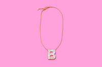 Pearl Confetti Letter Necklaces