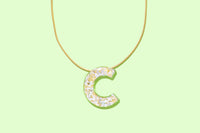 Pearl Confetti Letter Necklaces