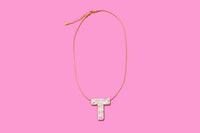Pearl Confetti Letter Necklaces