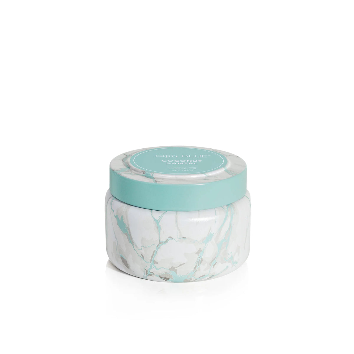 Coconut Santal Modern Marble Printed Travel Tin Candle