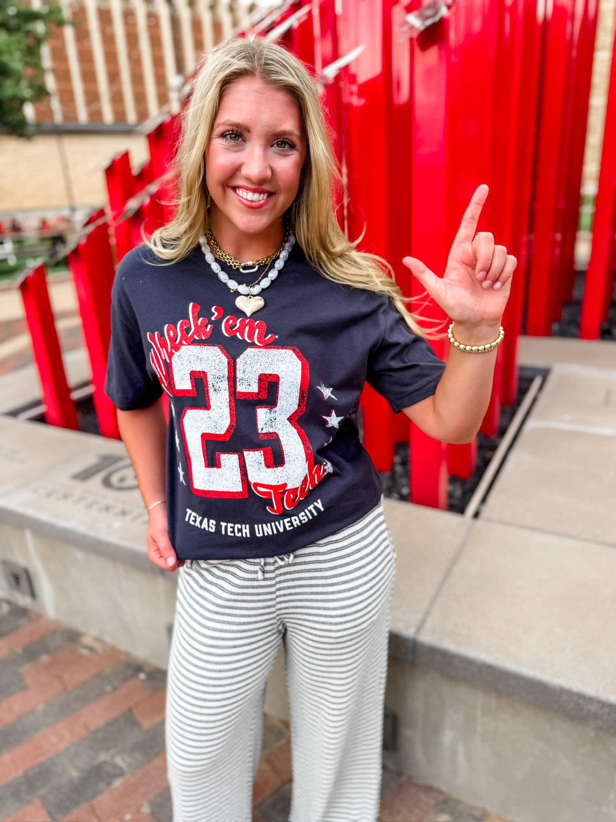 Smoke Texas Tech Jersey Patch Tee