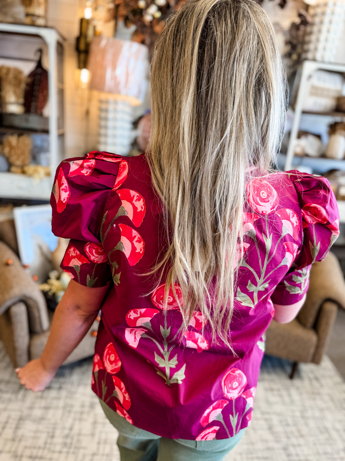 Blanc Floral Top