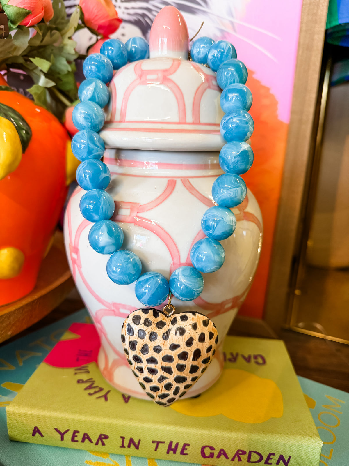 Cheetah Heart Necklace