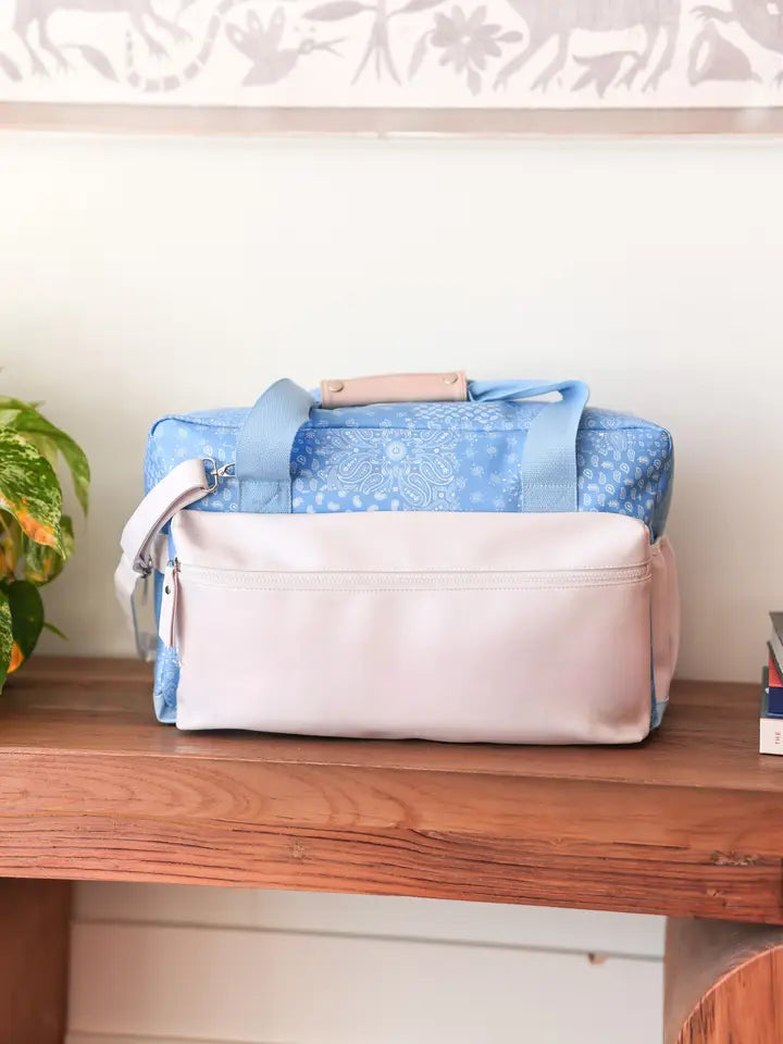 Duffle Bag - Remi Paisley (Blue/Cream)
