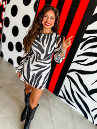 Zebra Mini Dress