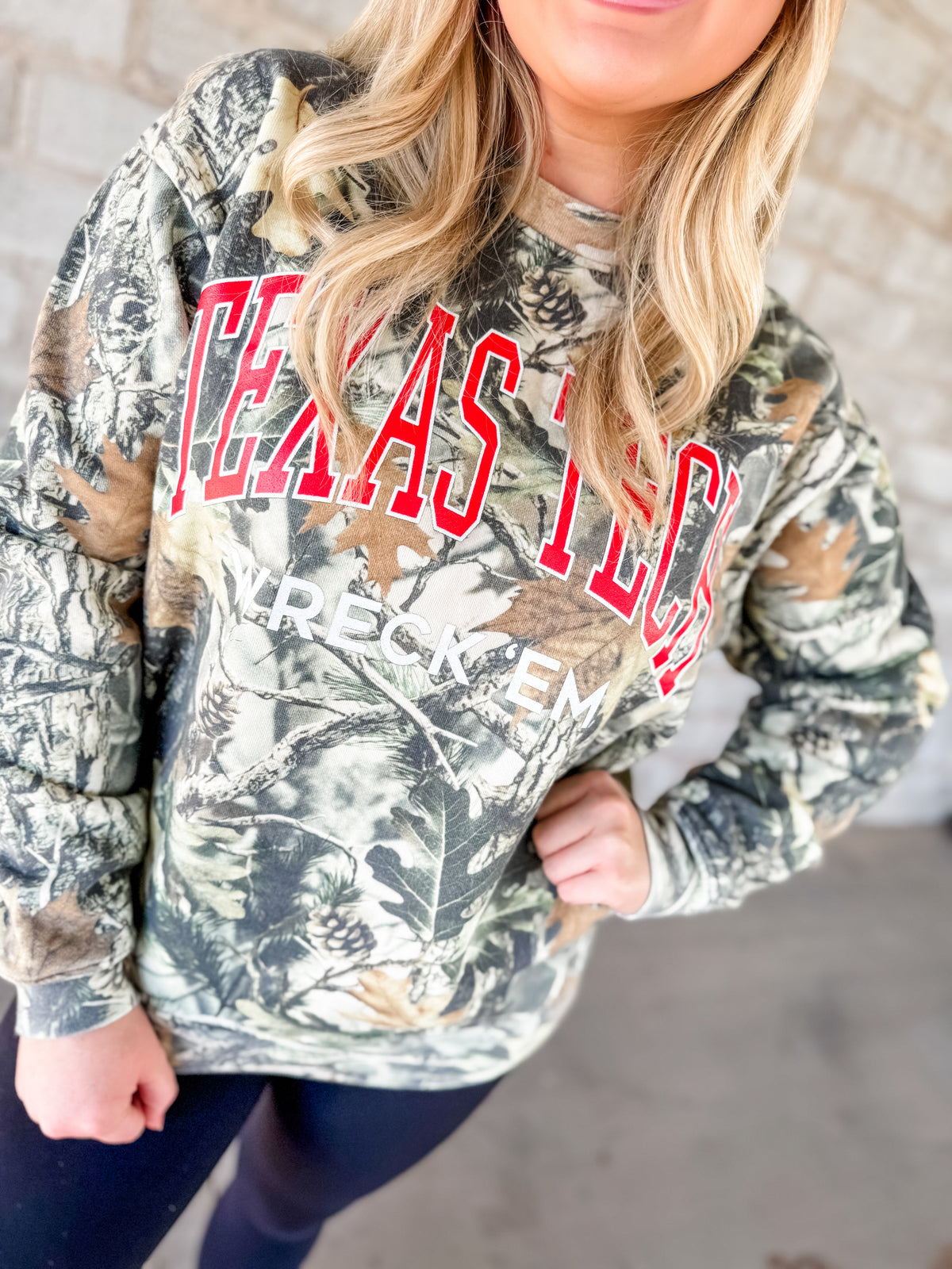 Camo TTU Filled Gault Sweatshirt
