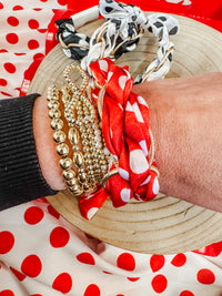 Polka Dot Scarf Bracelet