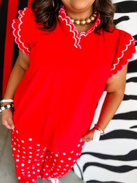 Cherry Check Top