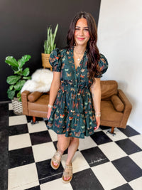 Clementine Elastic Waist Mini Dress- Dragonfly