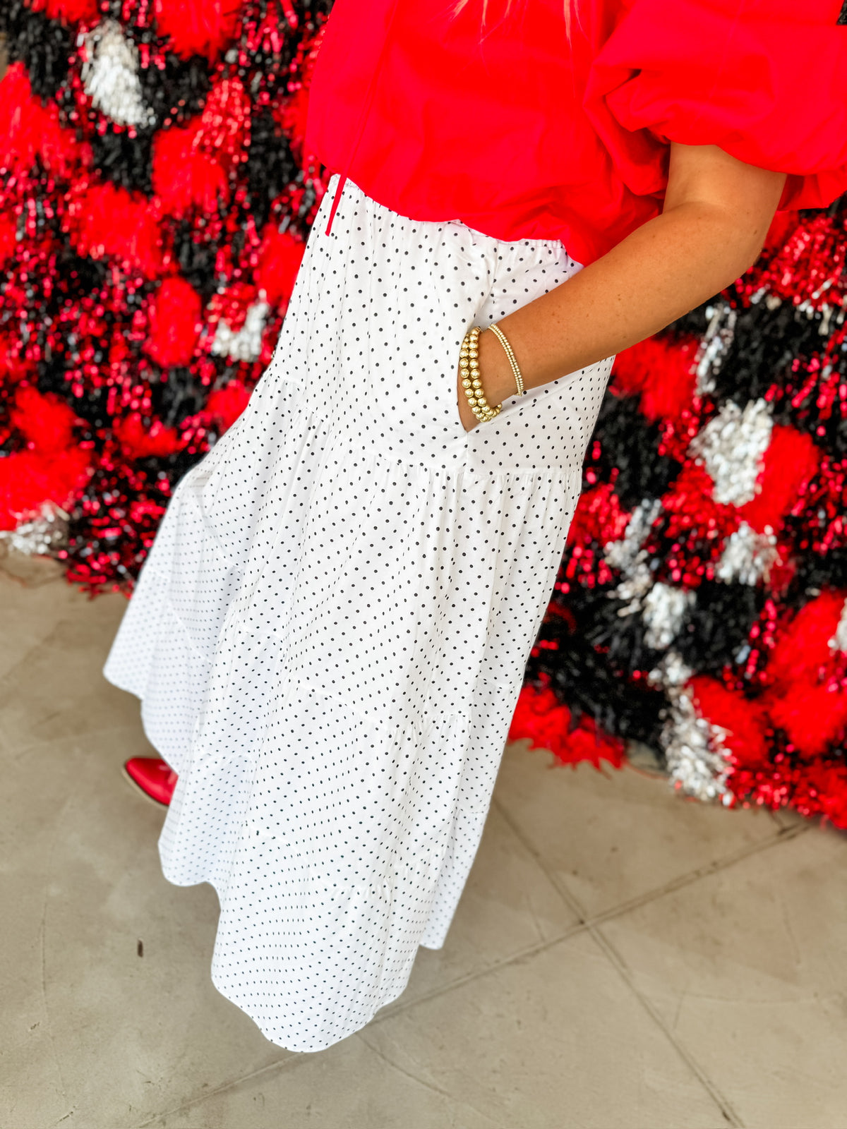 Yasmin Maxi Polka Dot Skirt