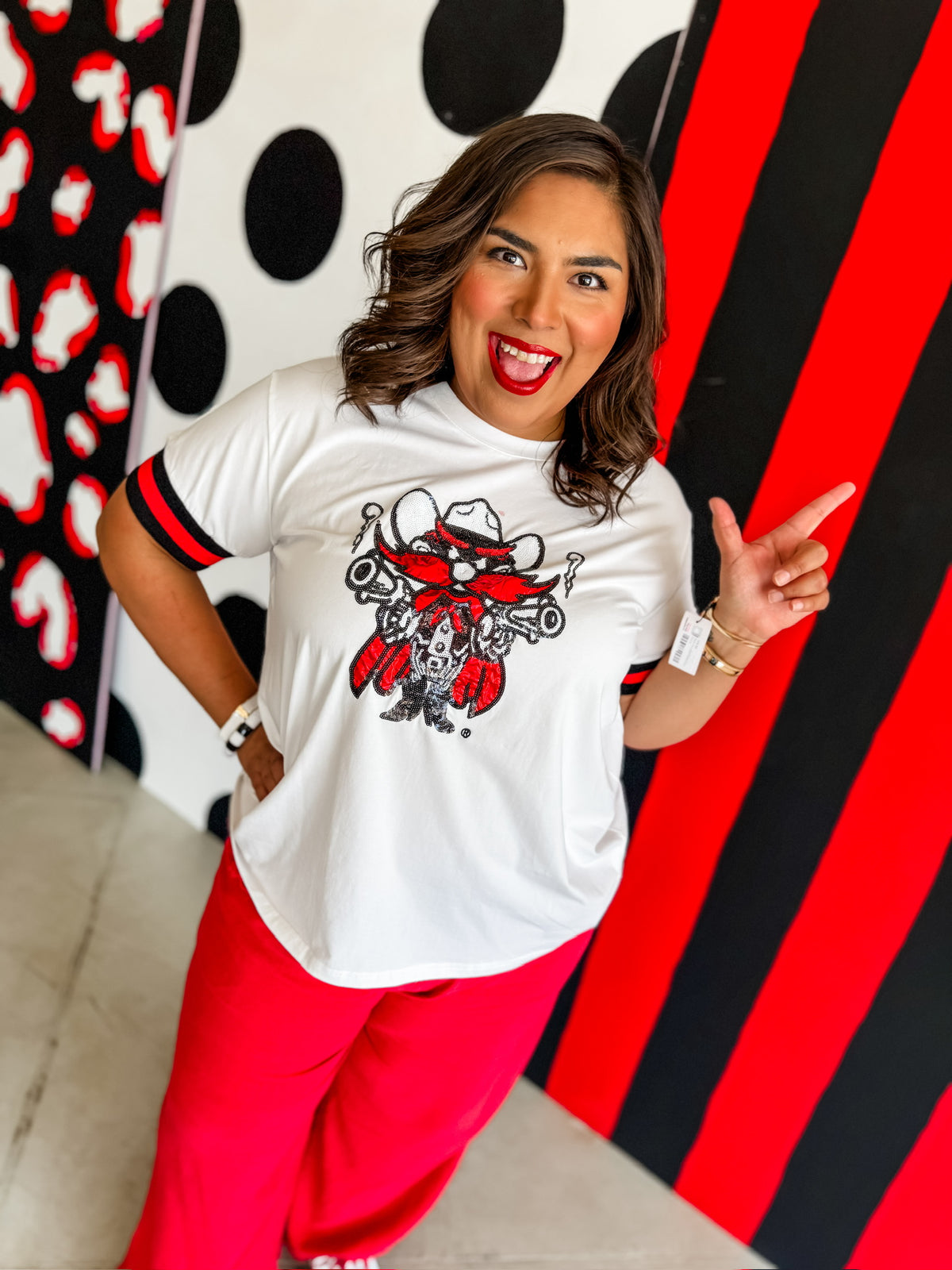 Texas Tech Sparkle Logo Tee
