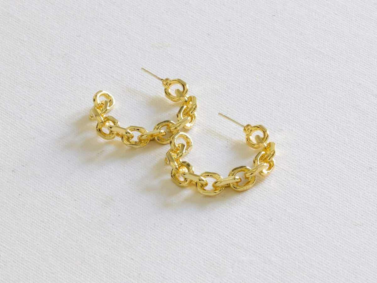 Orla Chain Hoop Earrings