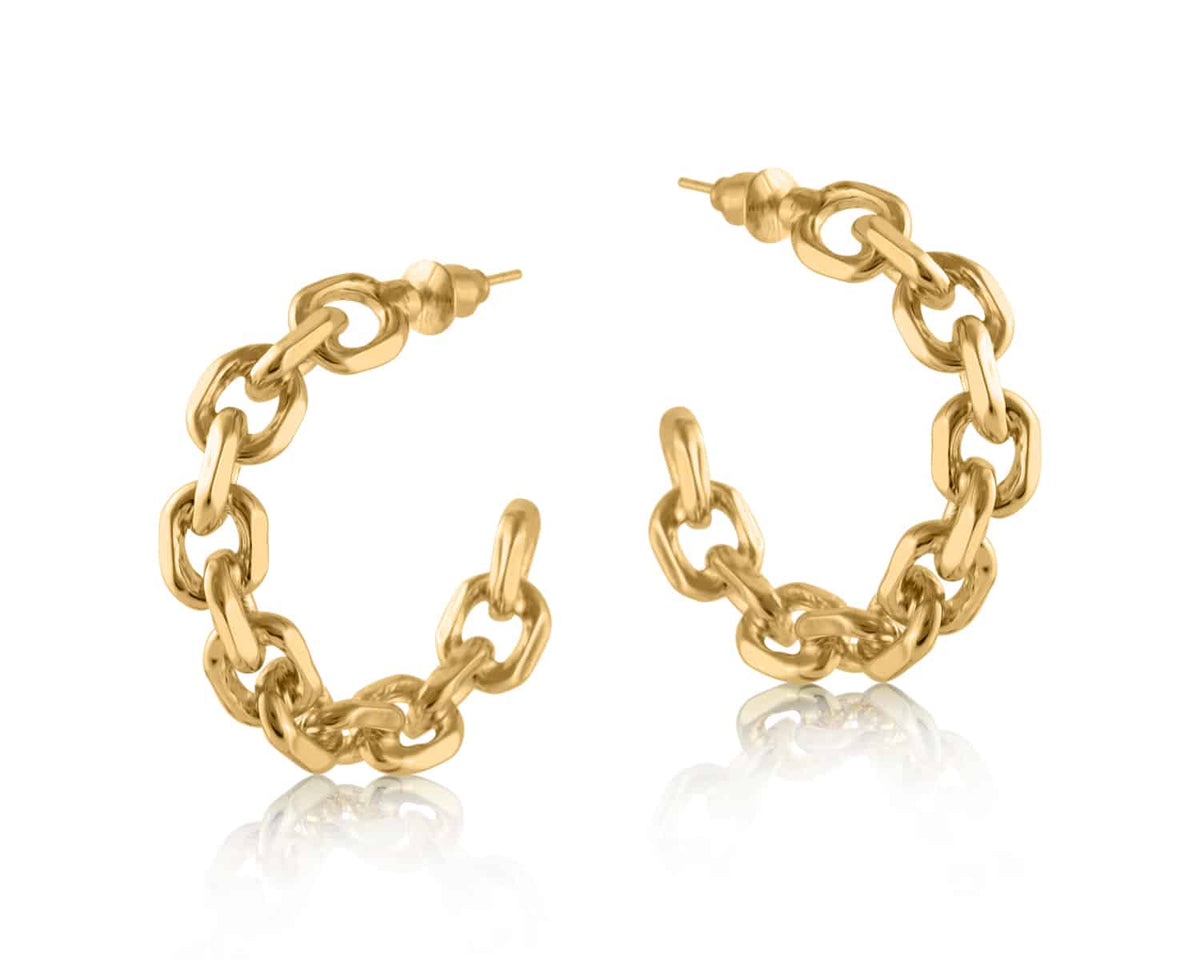 Orla Chain Hoop Earrings