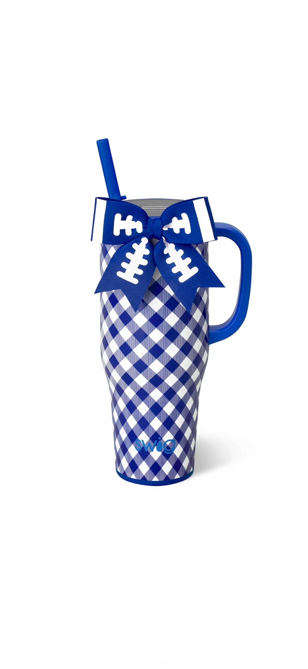 Gameday Gingham Royal Mega Mug 40oz