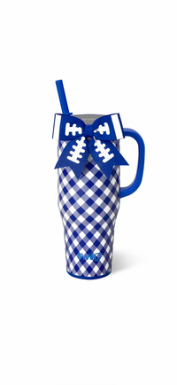 Gameday Gingham Royal Mega Mug 40oz
