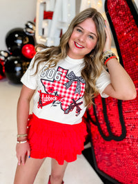 Gingham Guns Up Tee