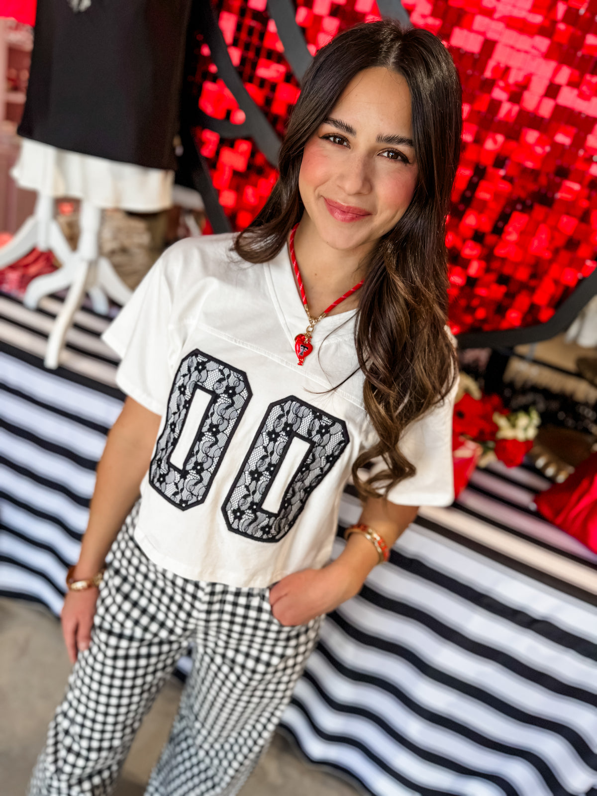 Sideline Sweetheart Top