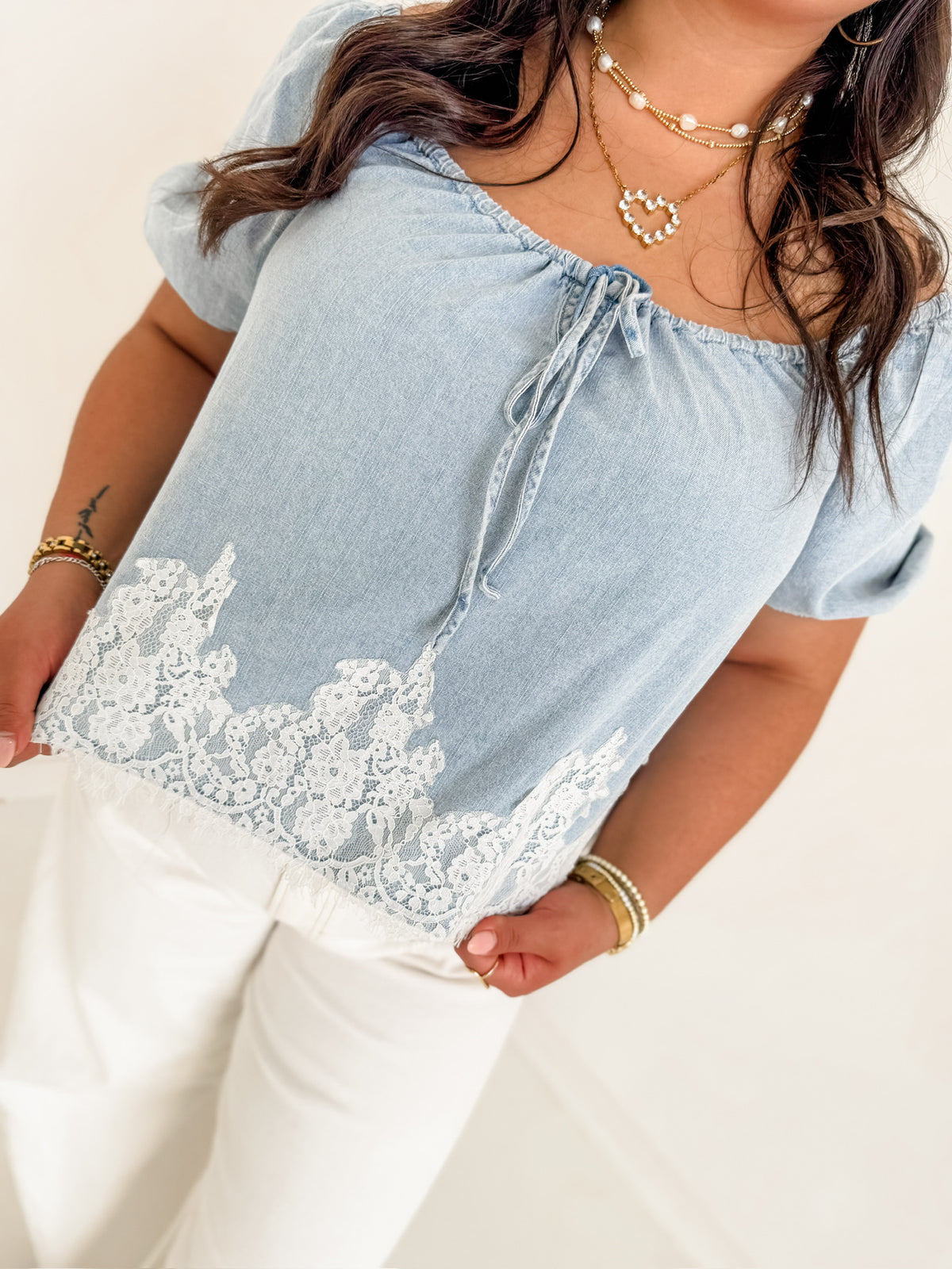 Delaney Denim Top