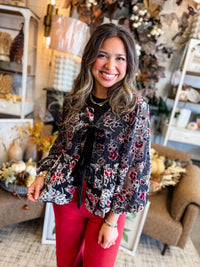 Martini Velvet Bow Top