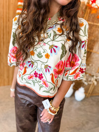 Suede & Sweet Cream Top