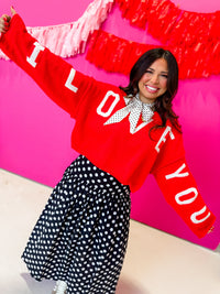 I Love You Letter Knit Sweater