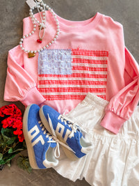 Flag Lace Sweatshirt