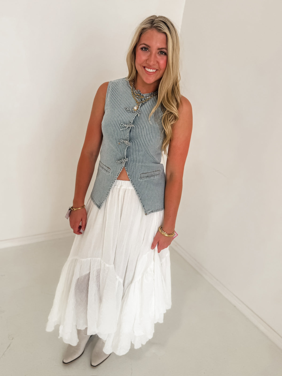 Penny Denim Top