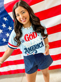 BC GOD BLESS AMERICA SPARKLE TEE