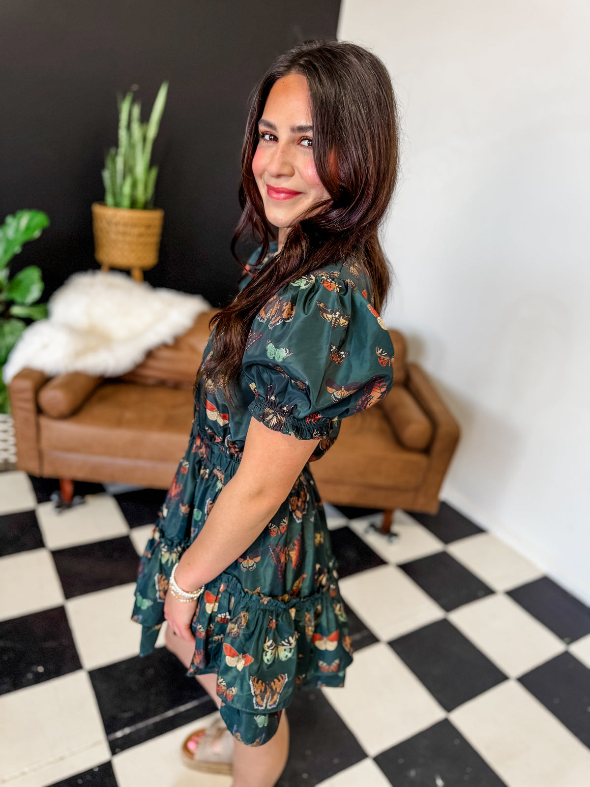 Clementine Elastic Waist Mini Dress- Dragonfly