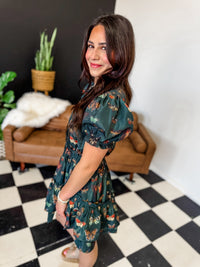 Clementine Elastic Waist Mini Dress- Dragonfly