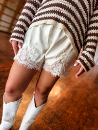 Satin Lace Shorts