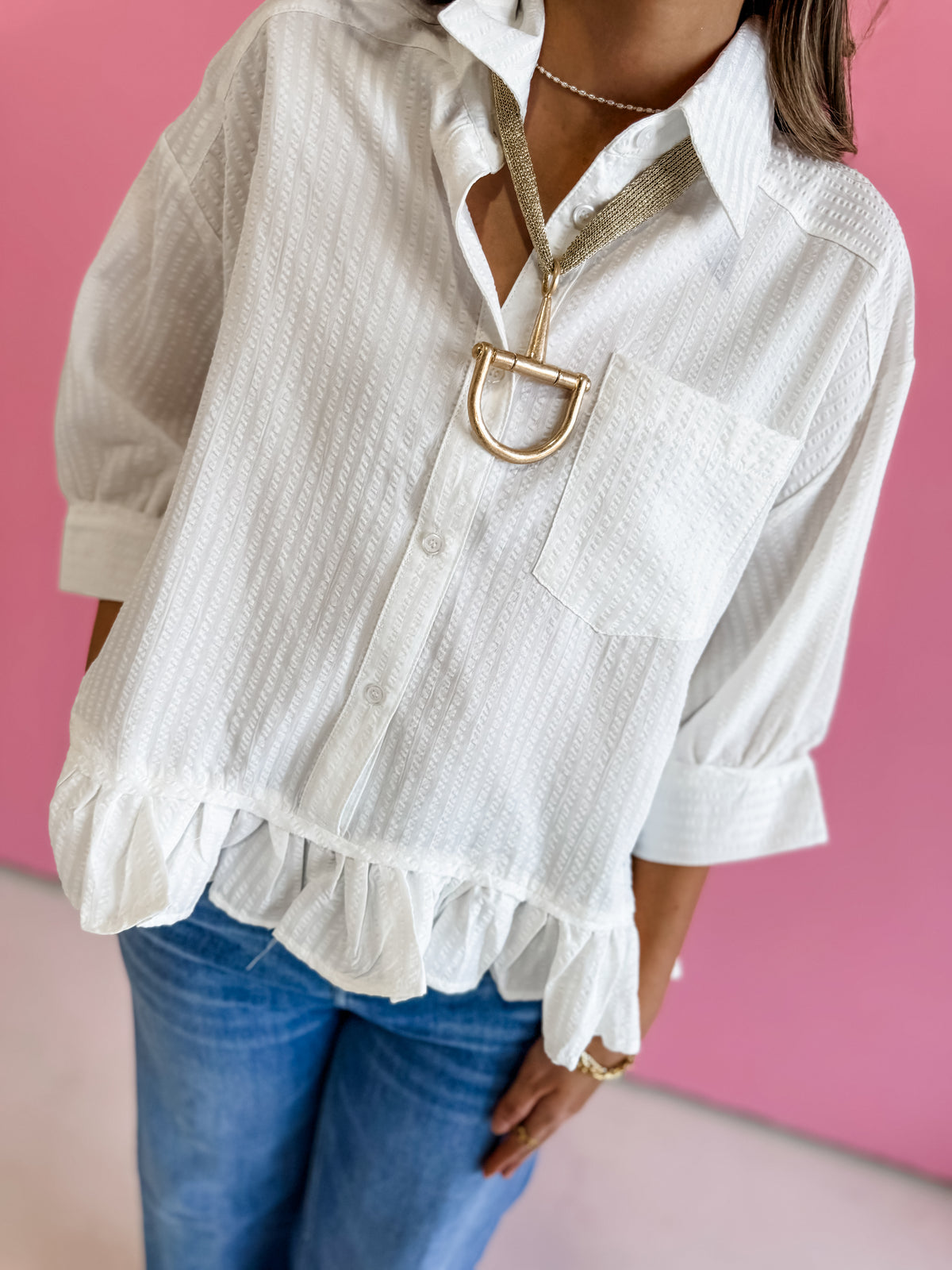 Sweet Ease Button Up Top