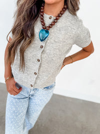 The Emery Knit Grey Top