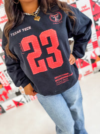 Black Texas Tech Crest Sweatshirt