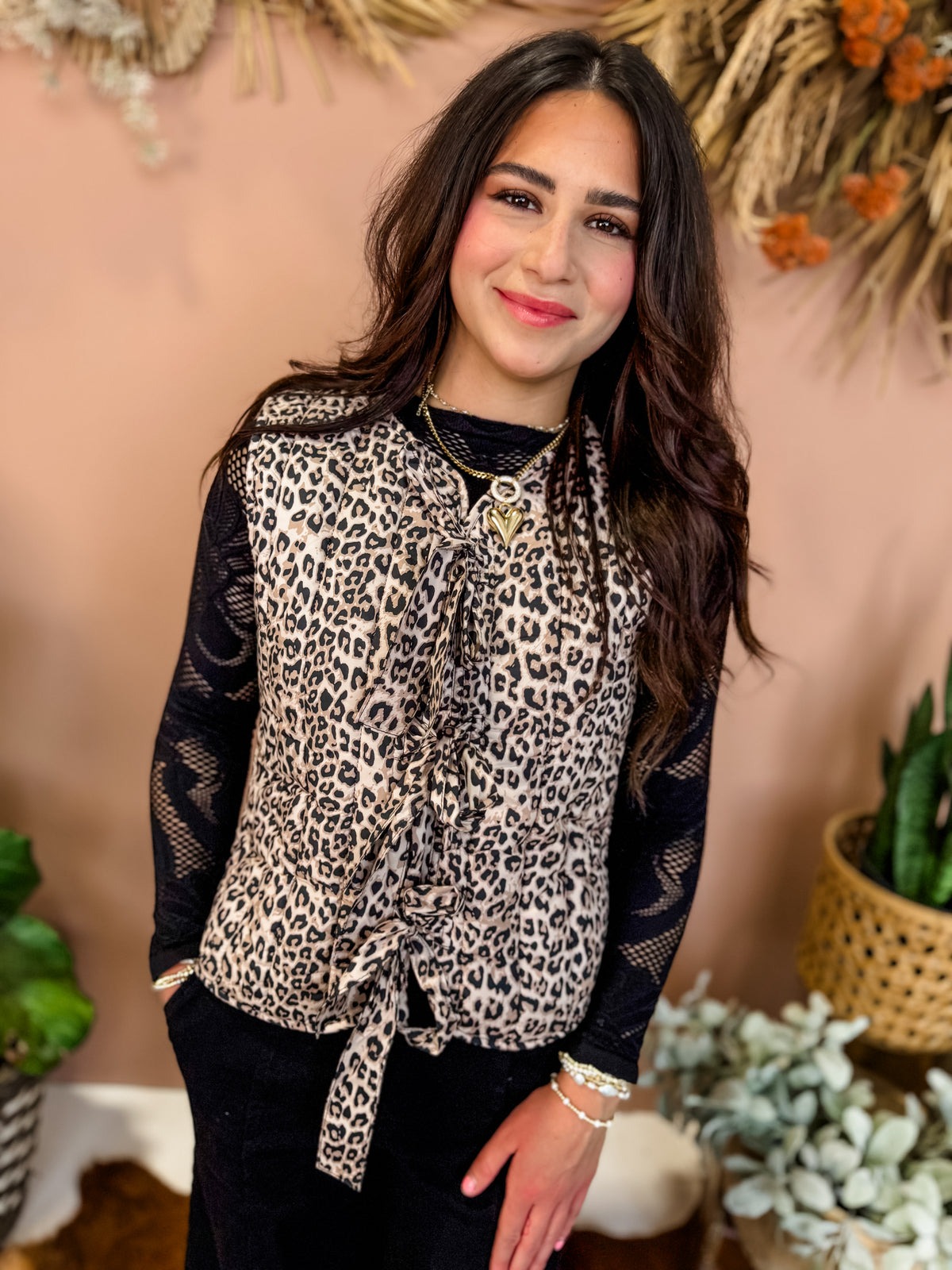 Edie Leopard Vest