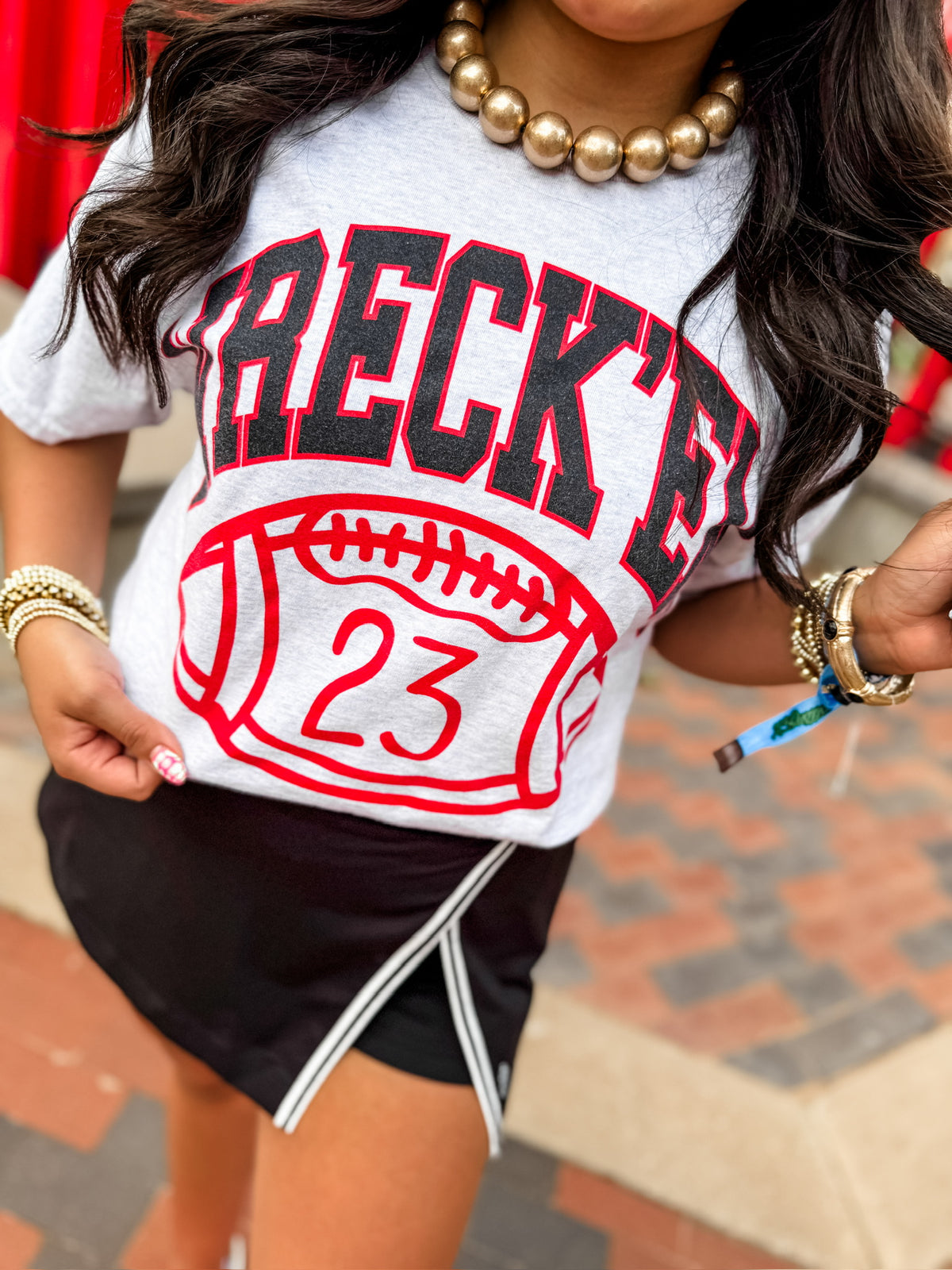 Ash Gray Texas Tech Campus Thrifted Tee