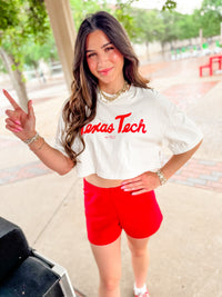 Texas Tech Red Raiders Bold Script Cropped Tee