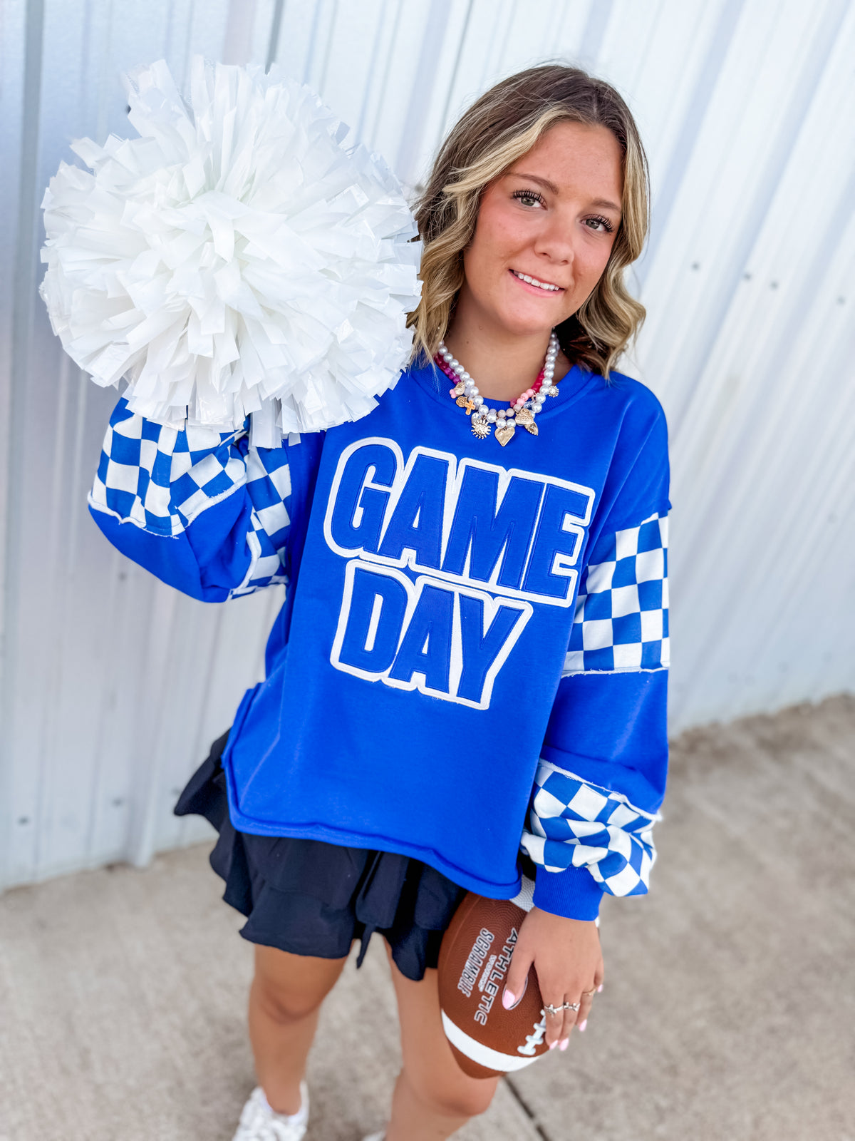 Game Day Checkered Oversized Sweater