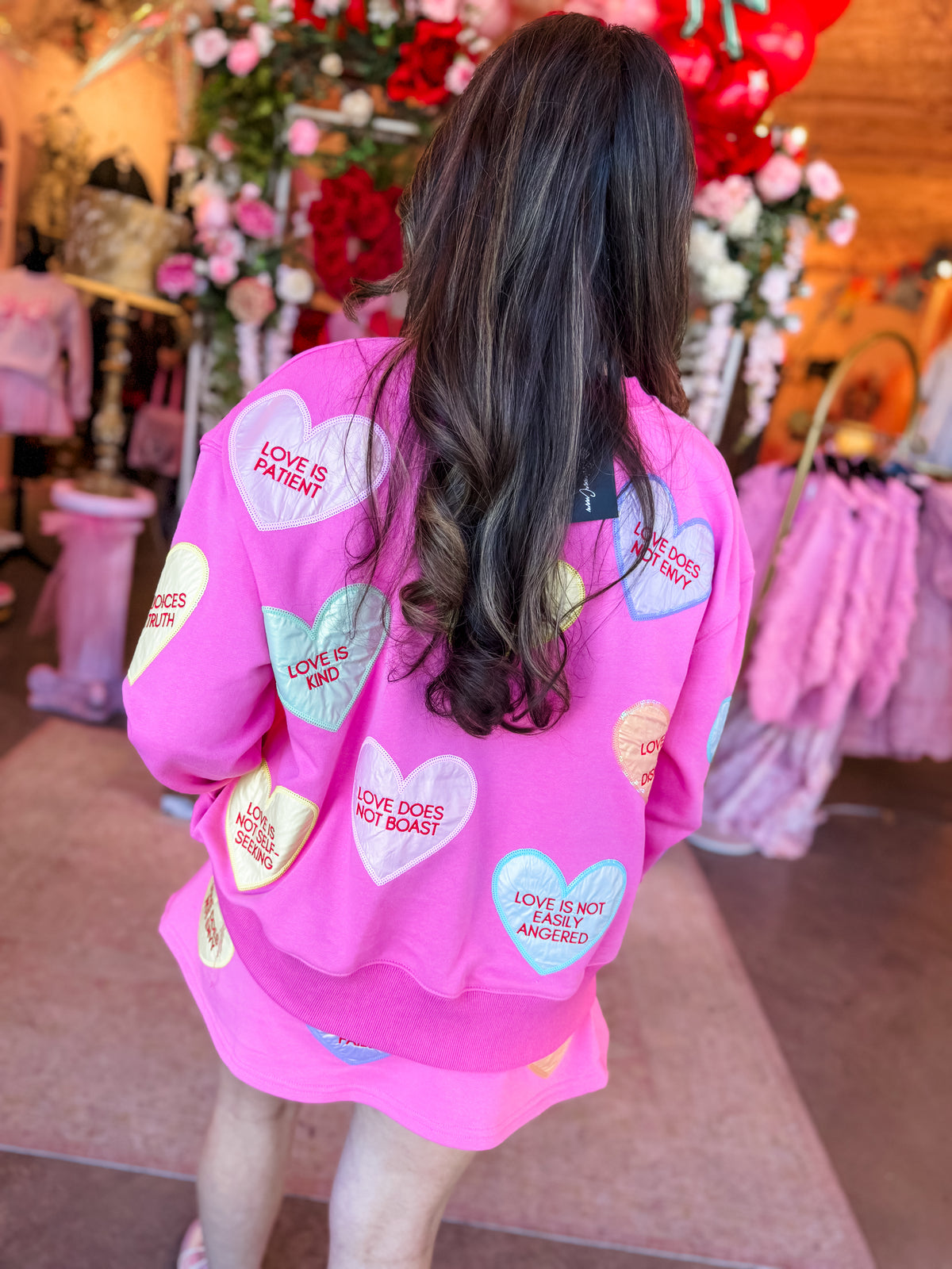 Pink Candy Heart Sweatshirt