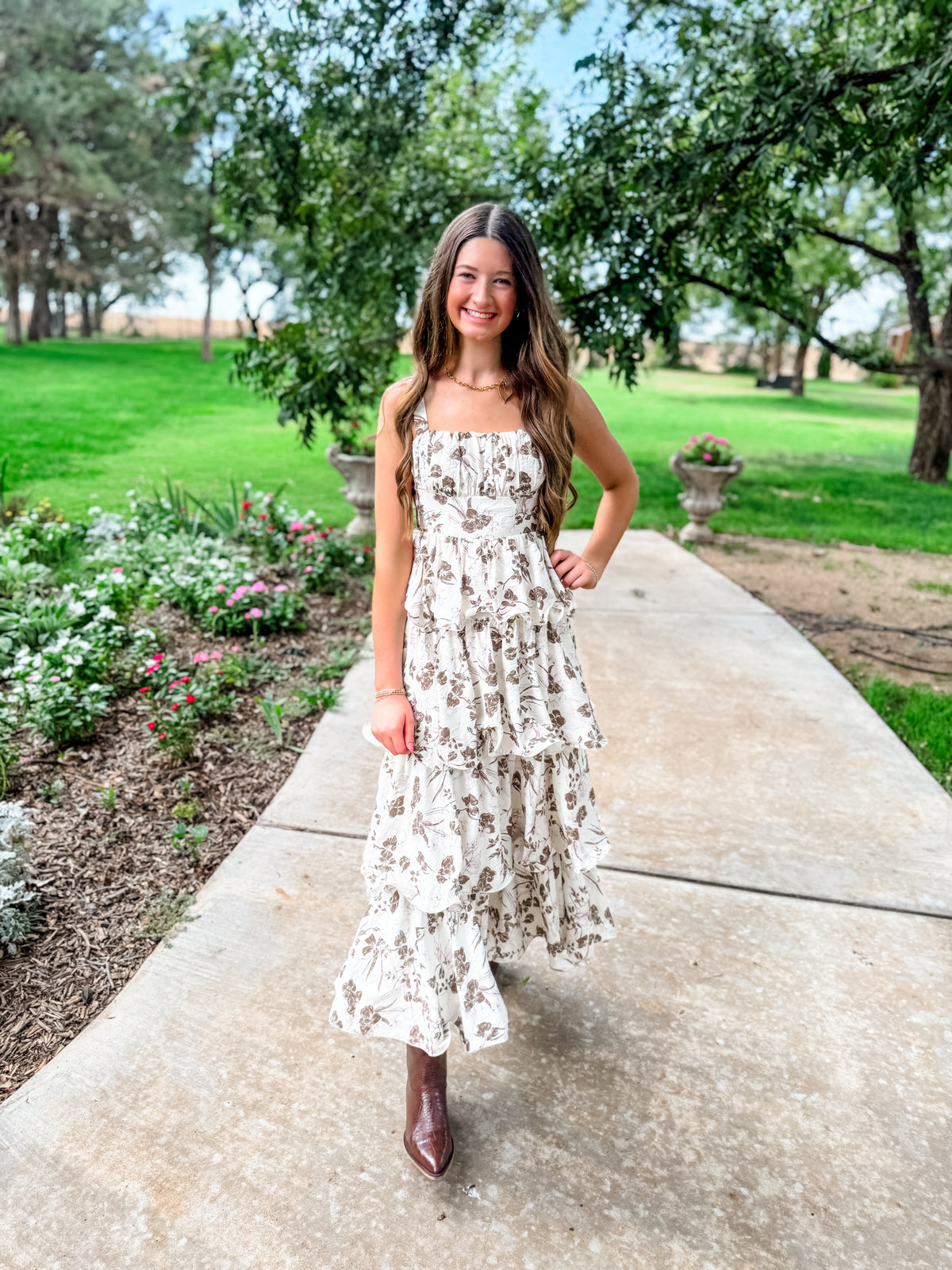 Hazelnut Ruffle Dress